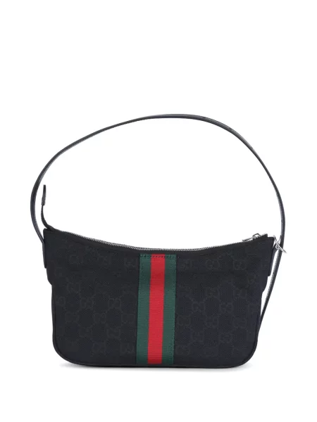 Ριγέ τσάντα Gucci μαύρο