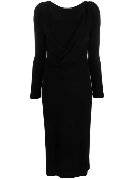Rochie maxi Alberta Ferretti lungă de costum negru