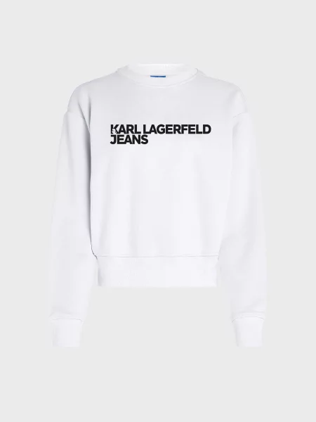 Світшот Karl Lagerfeld Jeans бавовна/поліестер білий