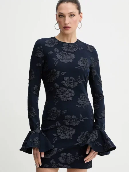 Rotate rochie bleumarin mini drept