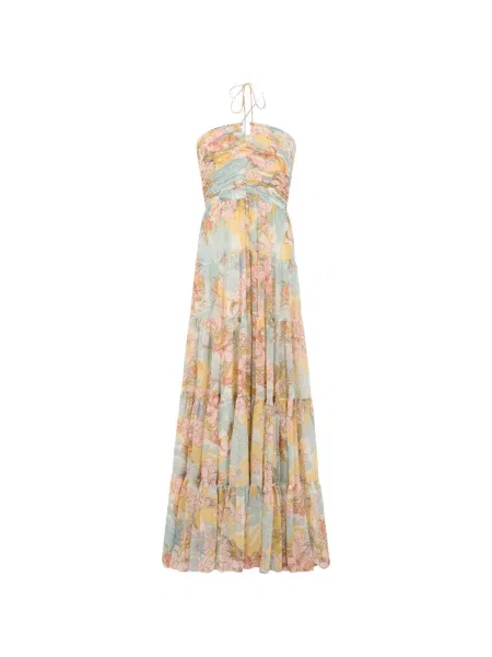 Rochie maxi Lauren Ralph Lauren cu model floral cu imagine albastru