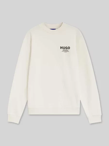 Bluza z nadrukiem z logo model H-SWEATSHIRT' Hugo Blue biała