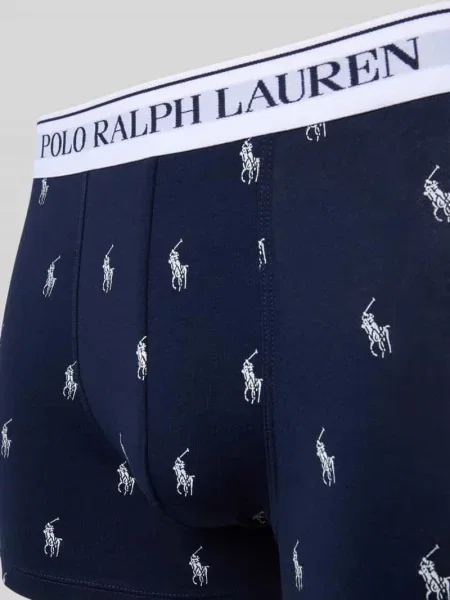 Obcisłe bokserki z mieszanka bawełny model CLSSIC PACK' Polo Ralph Lauren Underwear granatowe