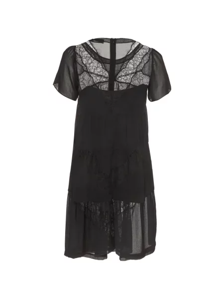 Rochie mini Sandro din dantelă negru