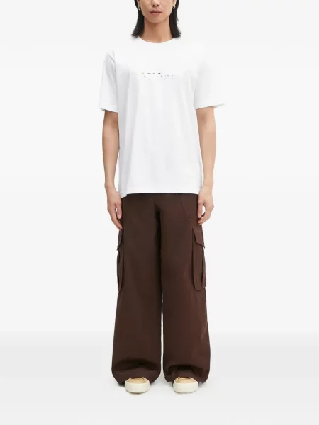 Tricou Norse Projects cu decolteu rotund alb
