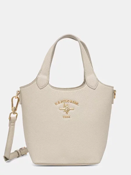 U.S. Polo Assn. torebka crossbody z imitacji skóry STANFORD beżowa
