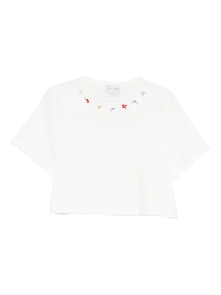 Tricou Forte_forte cu model floral alb