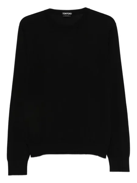Cămașă Tom Ford cu decolteu rotund negru