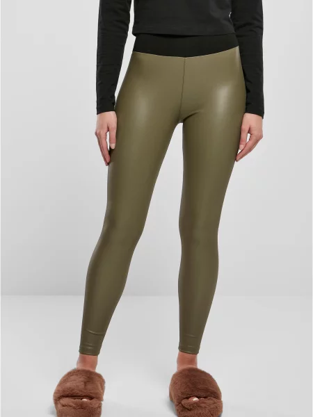 Leggings Urban Classics din piele