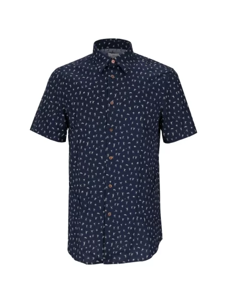 Cămașă Paul Smith cu imagine albastru
