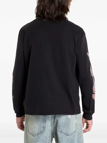Lung tricou Guess cu imagine negru