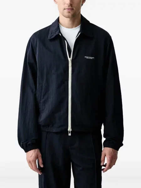 Geacă Armani Exchange cu imagine albastru