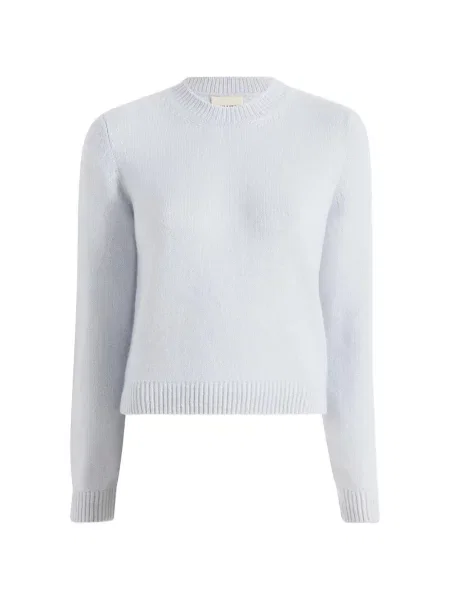 Pulover Khaite cu decolteu rotund albastru