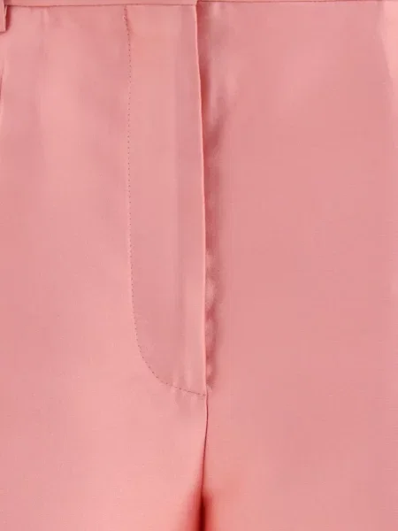 Pantaloni Calvin Klein din satin roz