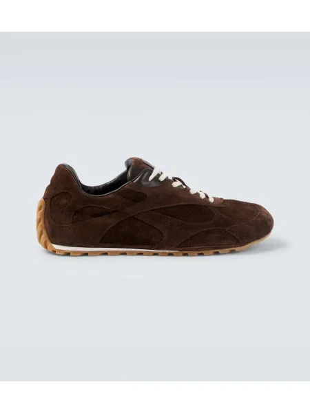 Sneakerși Bottega Veneta din piele de căprioară maro