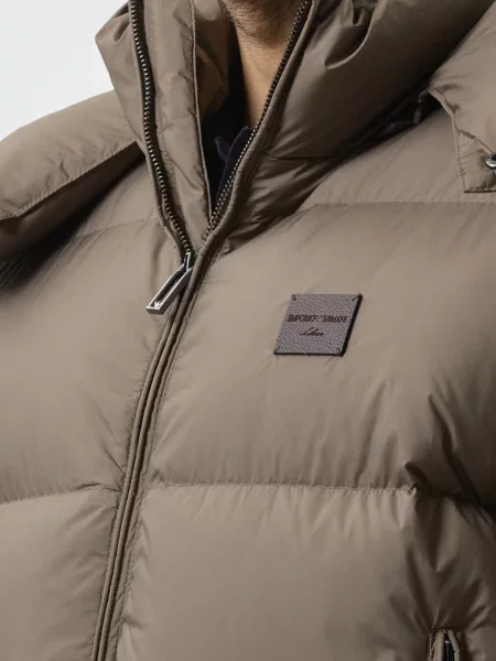 Пуховик Emporio Armani зеленый