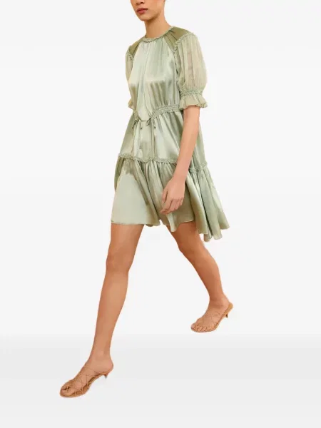 Rochie mini Ulla Johnson din satin verde
