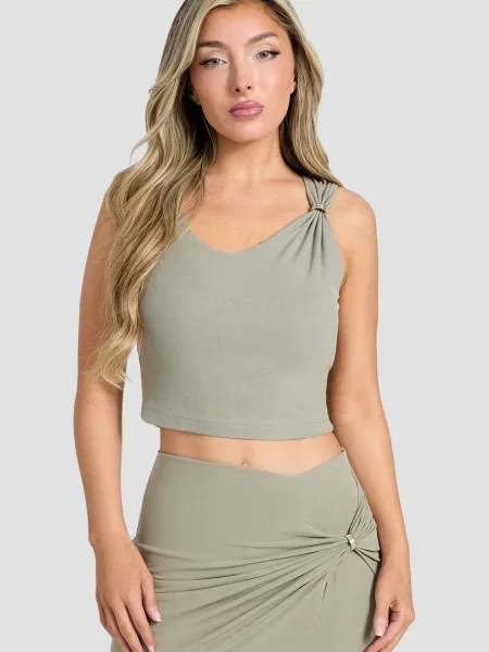 Топ GUESS модал оливковий
