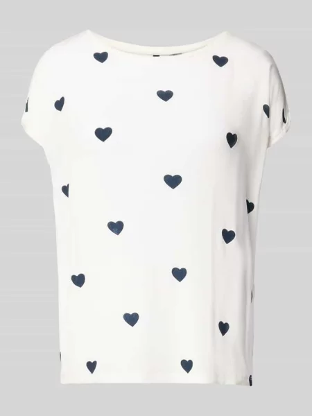 T-shirt w kroju relaxed fit z mieszanki lyocellu Model AVA' Vero Moda biała