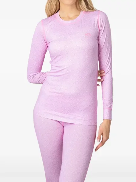 Lung lenjerie de corp termoactivă Kari Traa cu imprimeu geometric violet