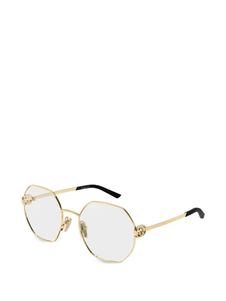 Ochelari de soare Gucci Eyewear cu imprimeu geometric auriu