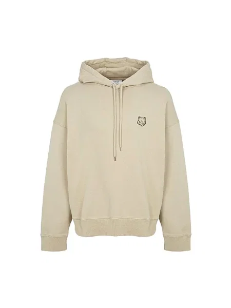 Bluza z kapturem Maison Kitsune z kapturem beżowa