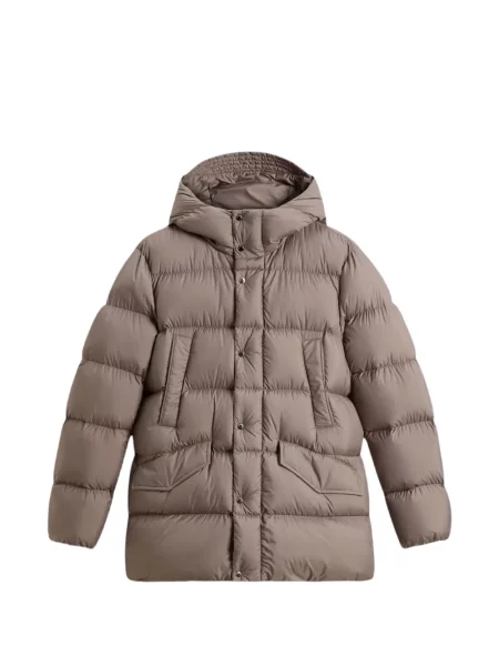 Geacă Woolrich cu glugă maro