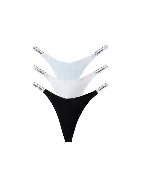 Calvin Klein Underwear Tanga albastru pastel / negru alb