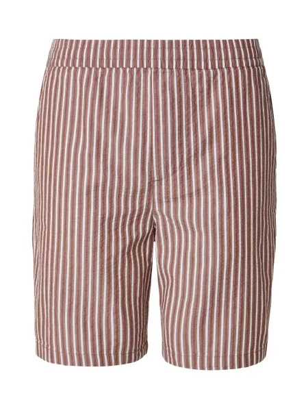 SELECTED Kalhoty SLHREGSTUART hnědá / čokoládová bílá