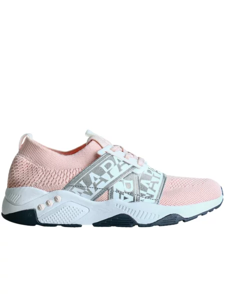 Sneakersy Napapijri z siateczką z siateczki różowe