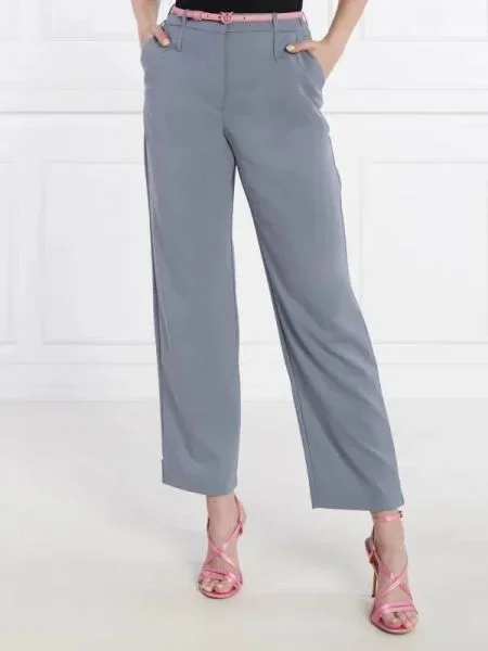 Samsøe Samsøe Pantaloni Saluz cu adaos de lână albastru