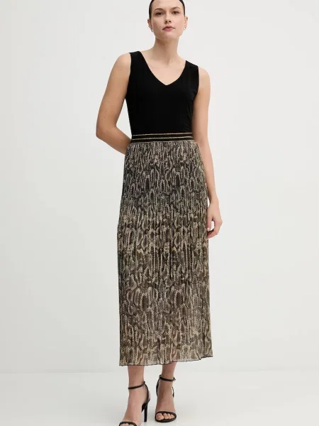 Marc Aurel spódnica maxi rozkloszowana zielony