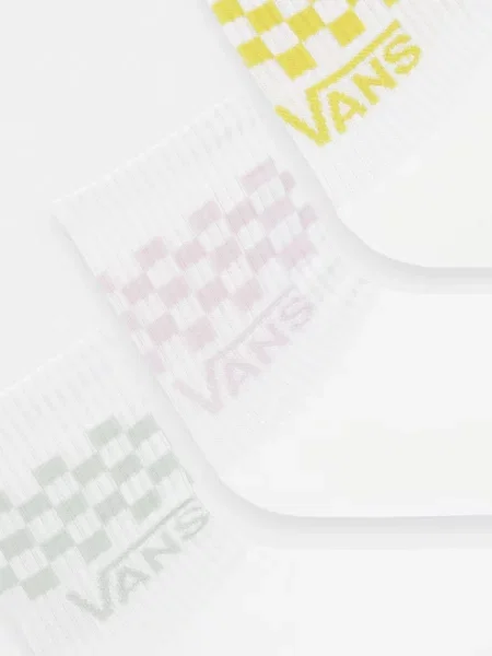 Vans ponožky detské Classic Check Crew biela