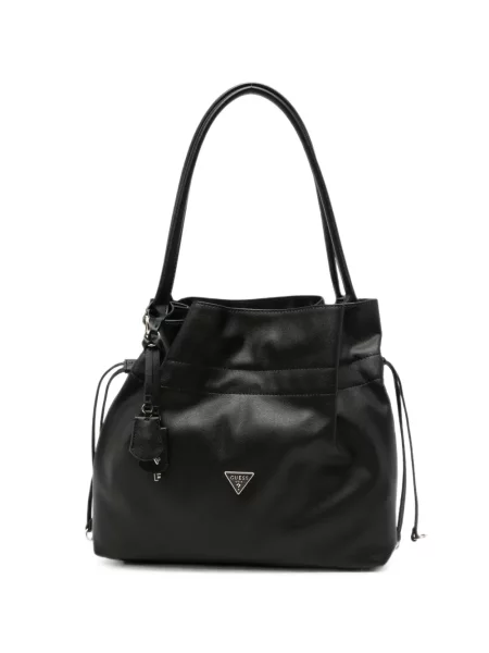 Geantă shopper Guess din piele cu cordon negru