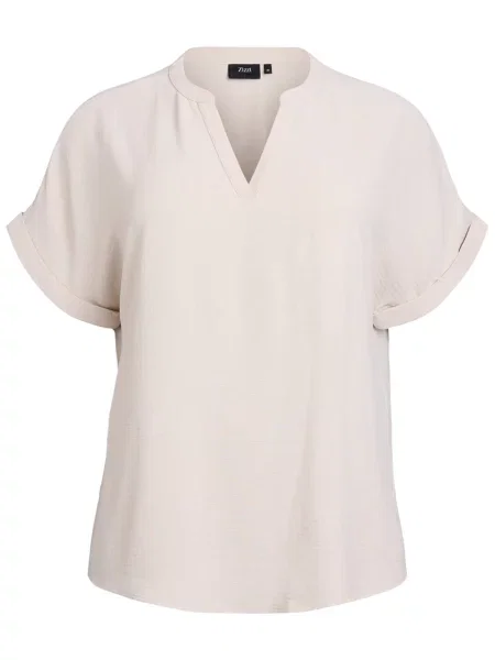 Zizzi Bluză Vnilla kitt alb