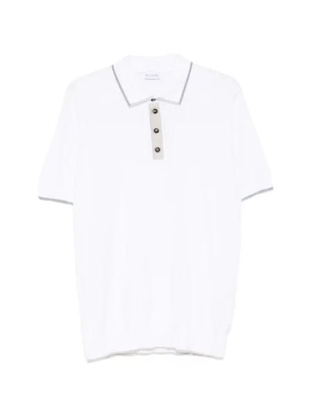 Scurt tricou polo Pal Zileri alb