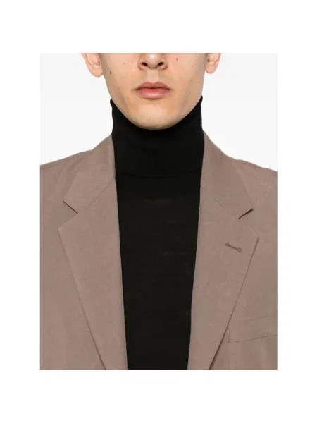 Sweter Jil Sander z wysokim kołnierzem czarny