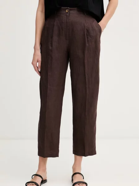 United Colors of Benetton pantaloni pentru femei din in maro