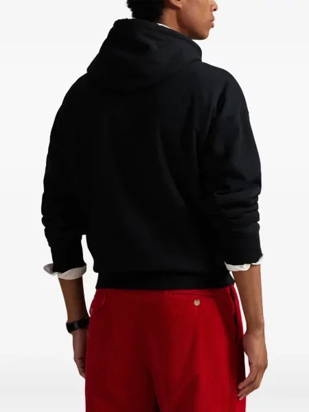 Ριγέ polo Polo Ralph Lauren με κουκούλα με αυτόγραφο λευκό