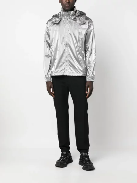 Spodnie Adidas z kapturem srebrne