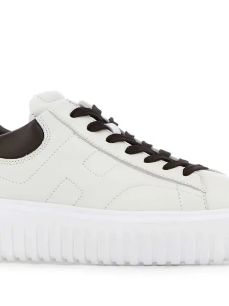 Sneakerși Hogan din piele cu dungi alb