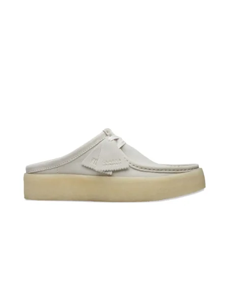 Papuci tip mules Clarks alb