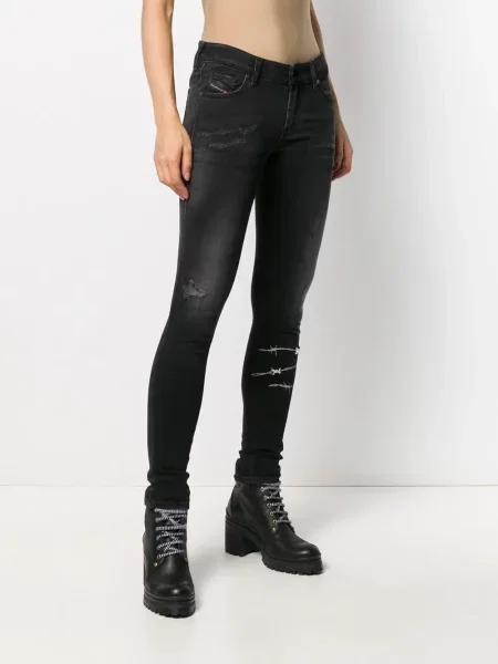 Skinny jeansy skinny Diesel czarne