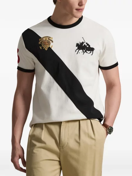 Кожени чорапи Polo Ralph Lauren с отворена пета с пейсли десен бяло