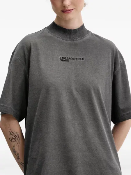 Tricou Karl Lagerfeld Jeans gri