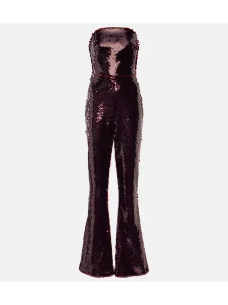 Kombinezon Safiyaa bez ramiączek czerwony