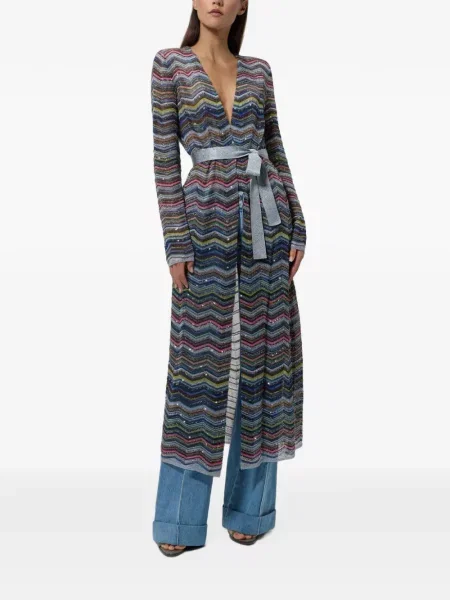 Kardigan Missoni s výstřihem do v modrý