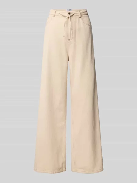 Jeansy z szerokimi nogawkami i tunelem Jake*s Studio Woman białe