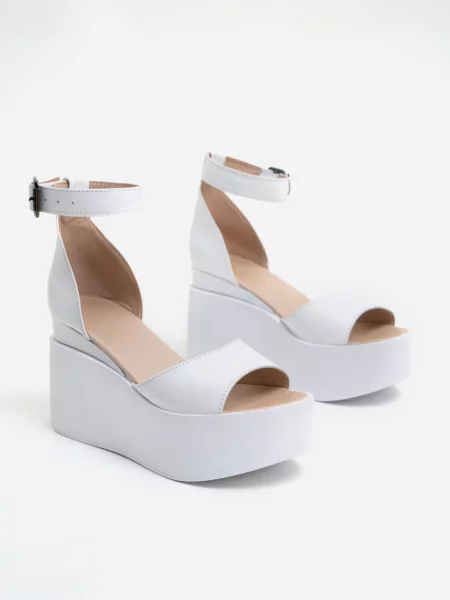 ISSA Plus Босоніжки Шкіра білий