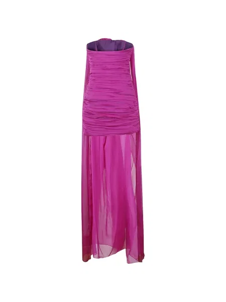Rochie mini Raquel Diniz cu volane fără bretele roz
